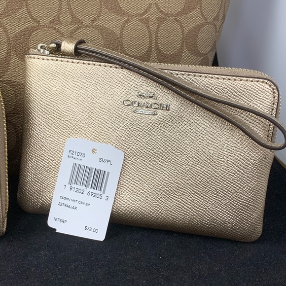 ❌SOLD❌Coach 3-pc SET, leather tote combo - Picture 4 of 8